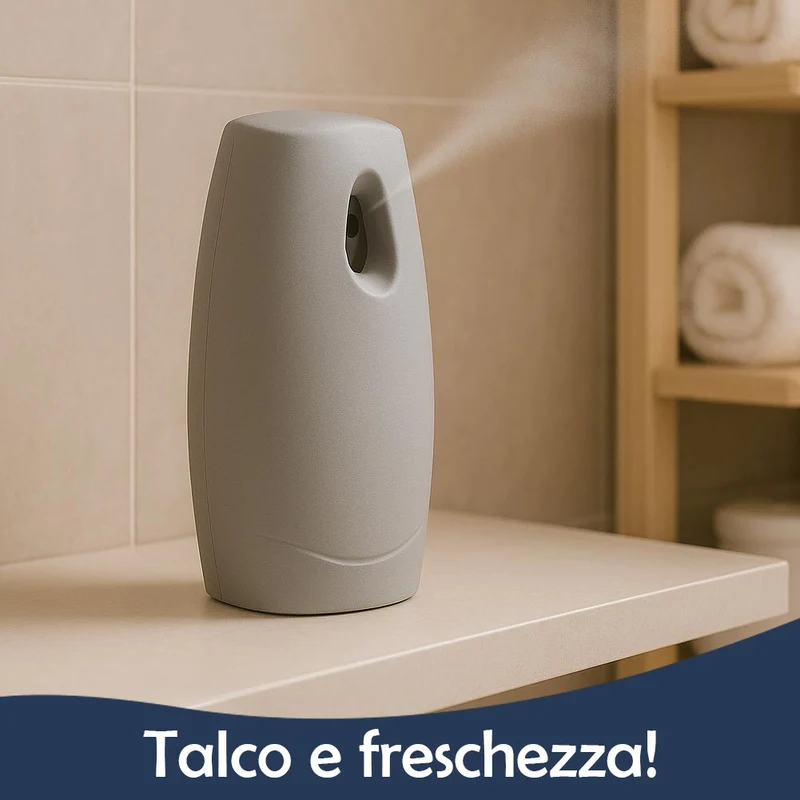 AIR FRESH Deomatic Set 6 x 250 ml Ricarica Spray Profumatore per Ambiente Talco