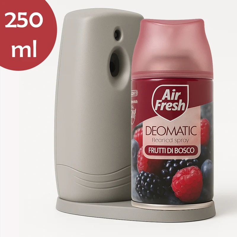 AIR FRESH Deomatic 6 x 250 ml Ricarica Spray Profumatore Ambiente Fiori di Bosco