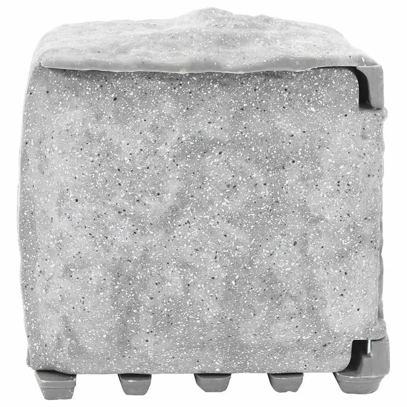 Presa da Esterno con Picchetto a 4 Vie Grigio Design Effetto Pietra Grigio