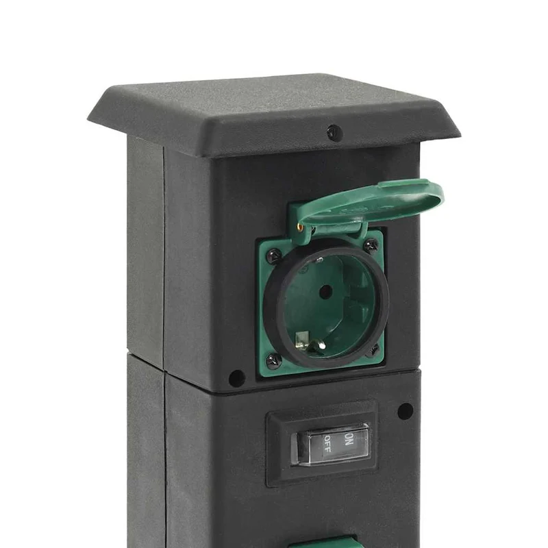 Colonna con Presa da Esterno a 4 Vie Ampie Applicazioni 16x16x39,5 cm 3680 W