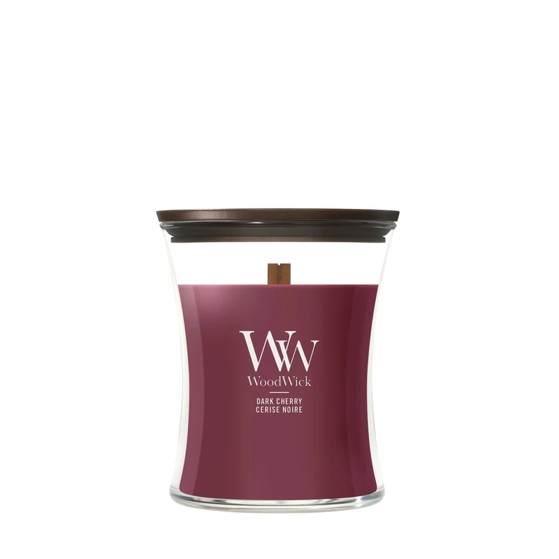 Candela a Clessidra Media Dark Cherry 275g Rosso WoodWick