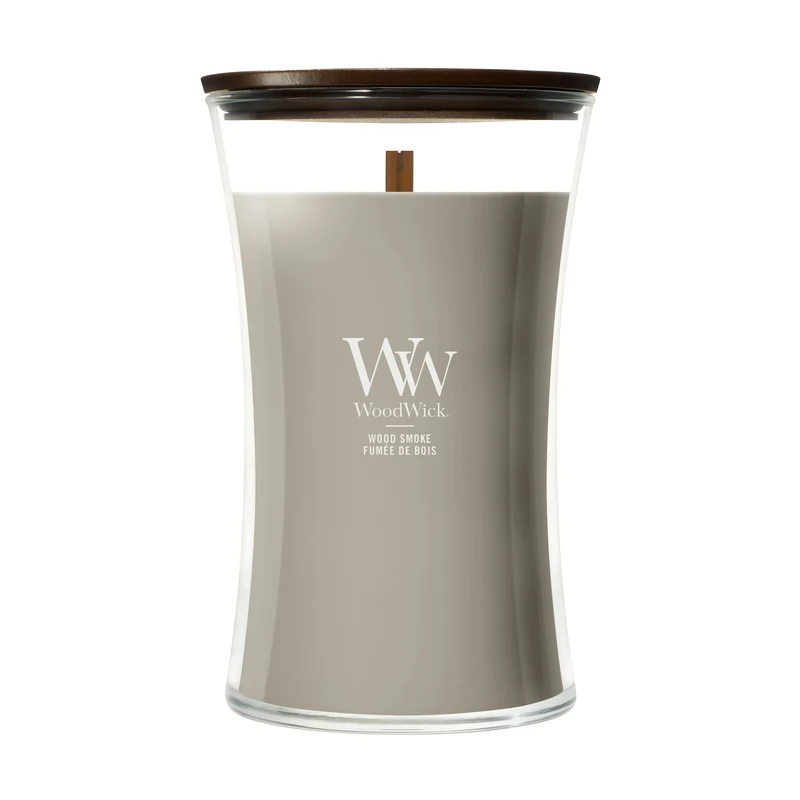 Candela Wood Smoke a clessidra grande 609g Marrone WoodWick