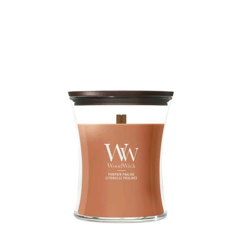 Candela Pumpkin Praline Clessidra Media 275g Marrone WoodWick