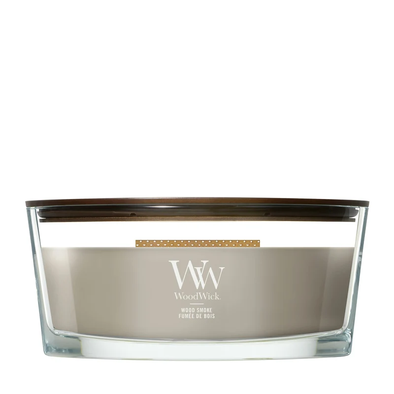 Candela Ellipse Wood Smoke 453g Marrone WoodWick
