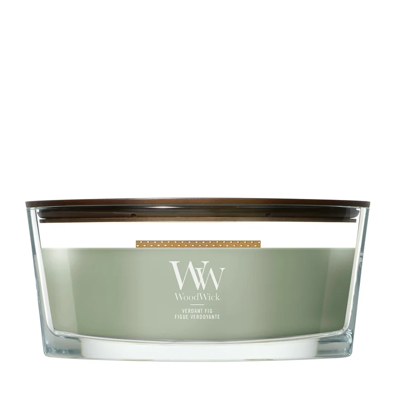 Candela Verdant Fig Ellipse 453g Verde Woodwick