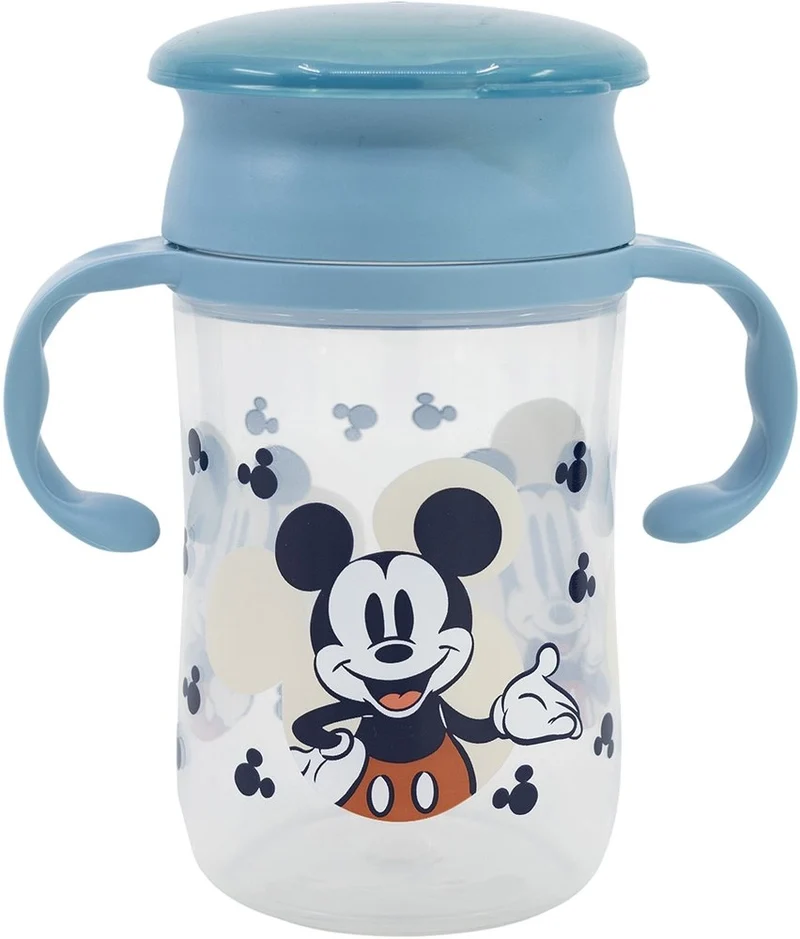 STOR Bicchiere Viaggio Bambini Disney Mickey Mouse in plastica senza BPA