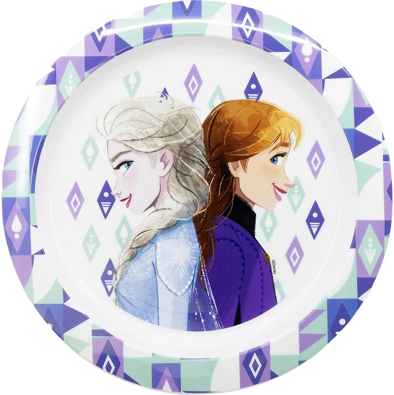 STOR Piatto Piano Bambini Disney Frozen in plastica senza BPA adatto Originale
