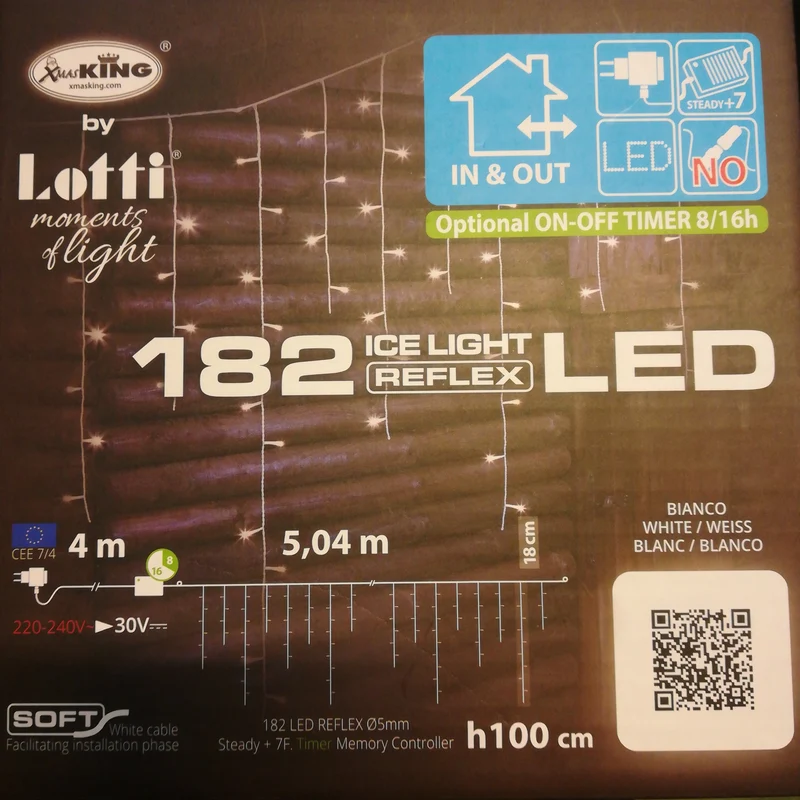 ICE LIGHT 182 LED C/C MEMO 504XH100 BIAN