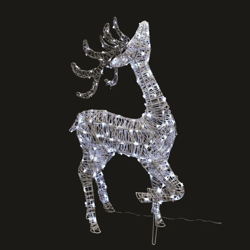 Figura luminosa Cervo a Testa Alta H100cm
