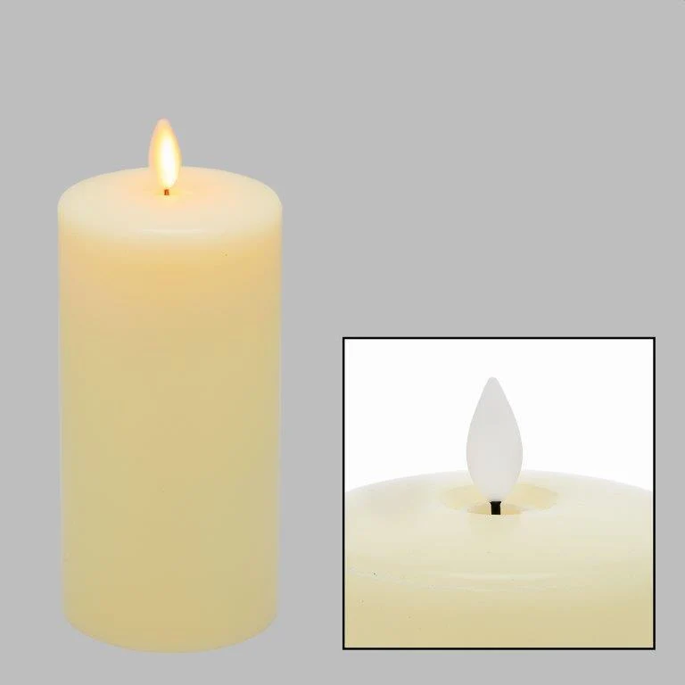 Candela LED a Batteria 7.5x15H Avorio