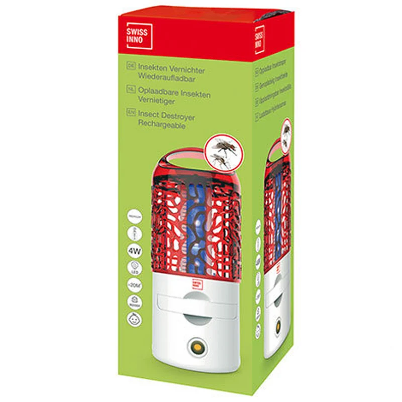 Distruttore di insetti Swissinno - Lampada antizanzare ricaricabile 4W