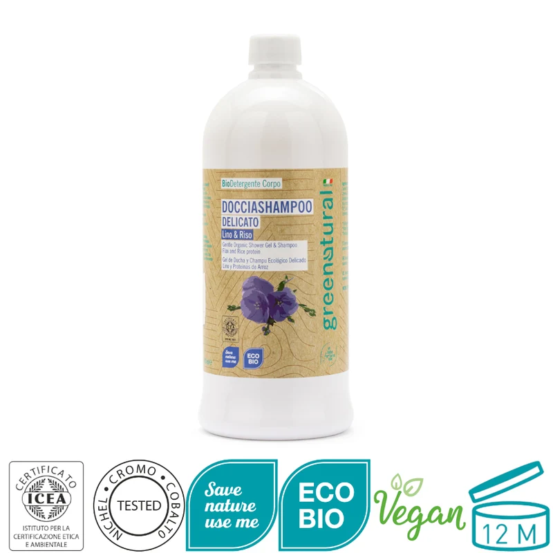 Docciashampoo Lino e Riso - Doccia shampoo bio