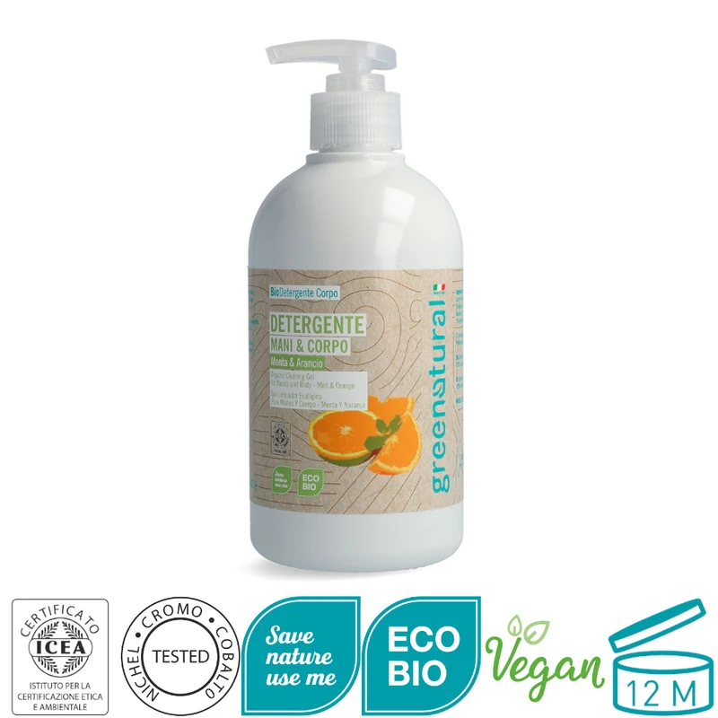 Sapone Mani Corpo Menta Arancio - Detergente bio