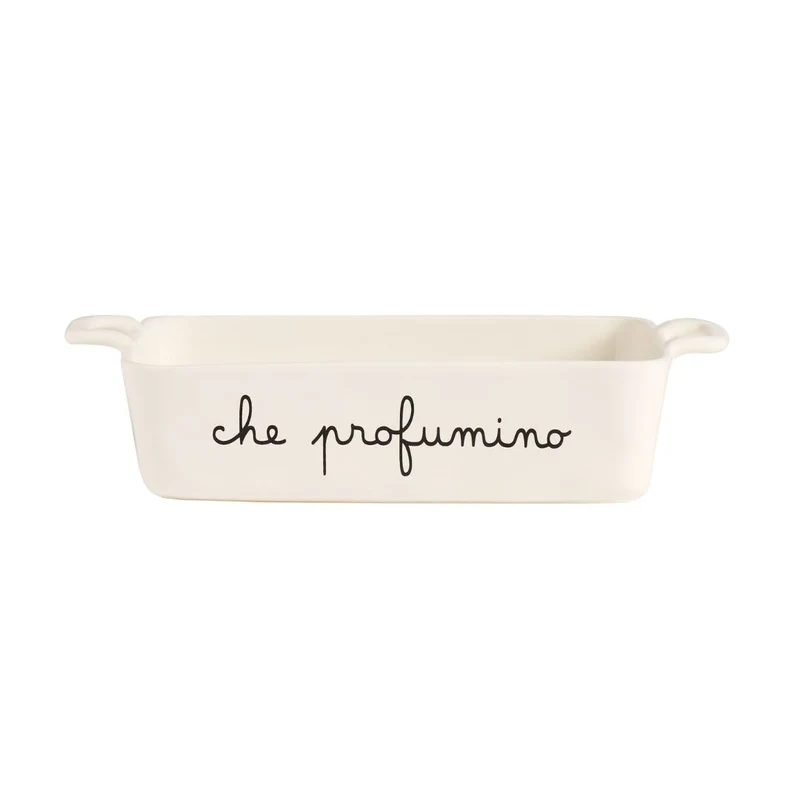 Simple Day - Pirofila in grès 26 cm × 18 cm con scritta