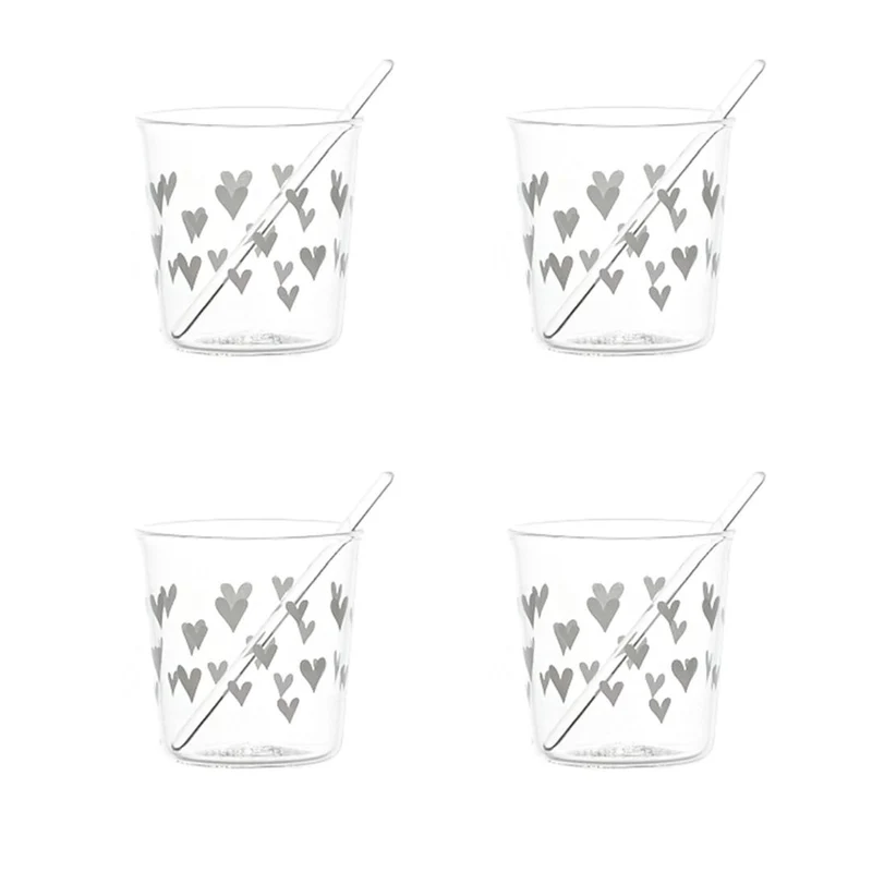 Simple Day - Set 4 bicchierini espresso in vetro borosilicato
