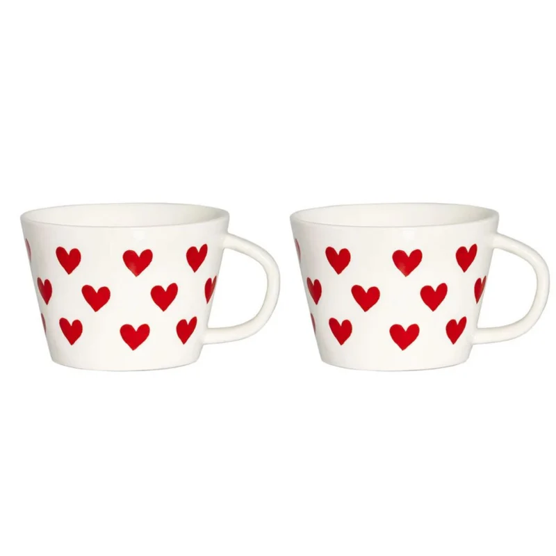 Simple Day - Set di due tazze da colazione con scritte