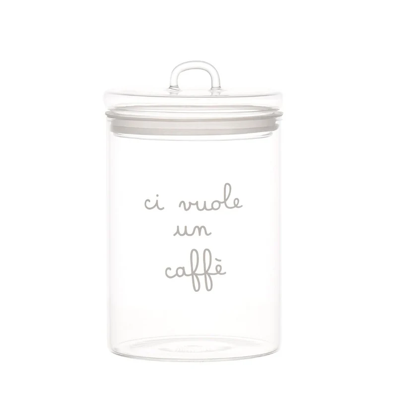 Simple Day - Barattolo in vetro Ø12 cm con decoro