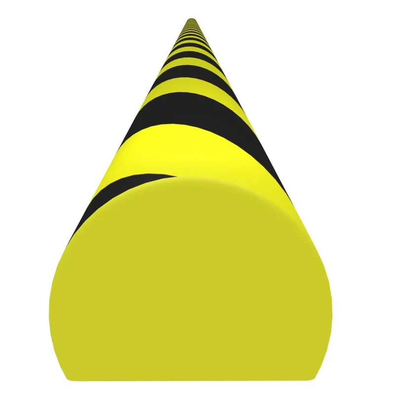 Angoli di Protezione Pilastri Muri in Poliuretano Giallo e Nero 4x3x100 cm