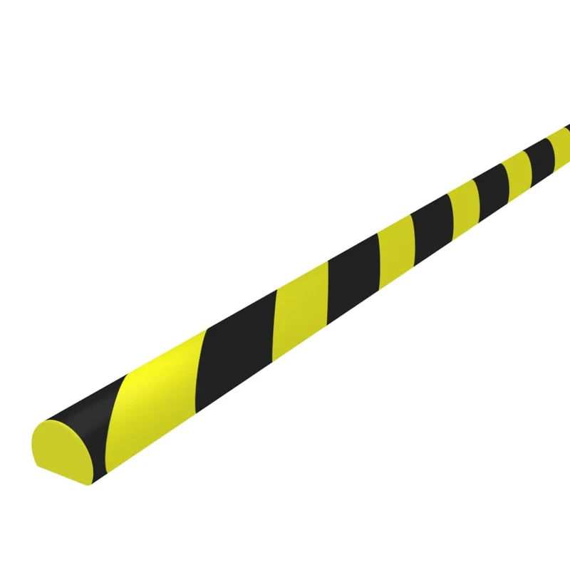 Angoli di Protezione Pilastri Muri in Poliuretano Giallo e Nero 4x3x100 cm