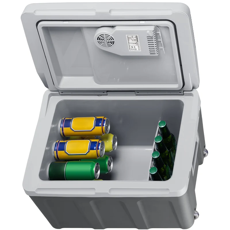 Frigorifero Elettrico Portatile 40L Caldo/Freddo Grigio Spina 230V e 12V Grigio
