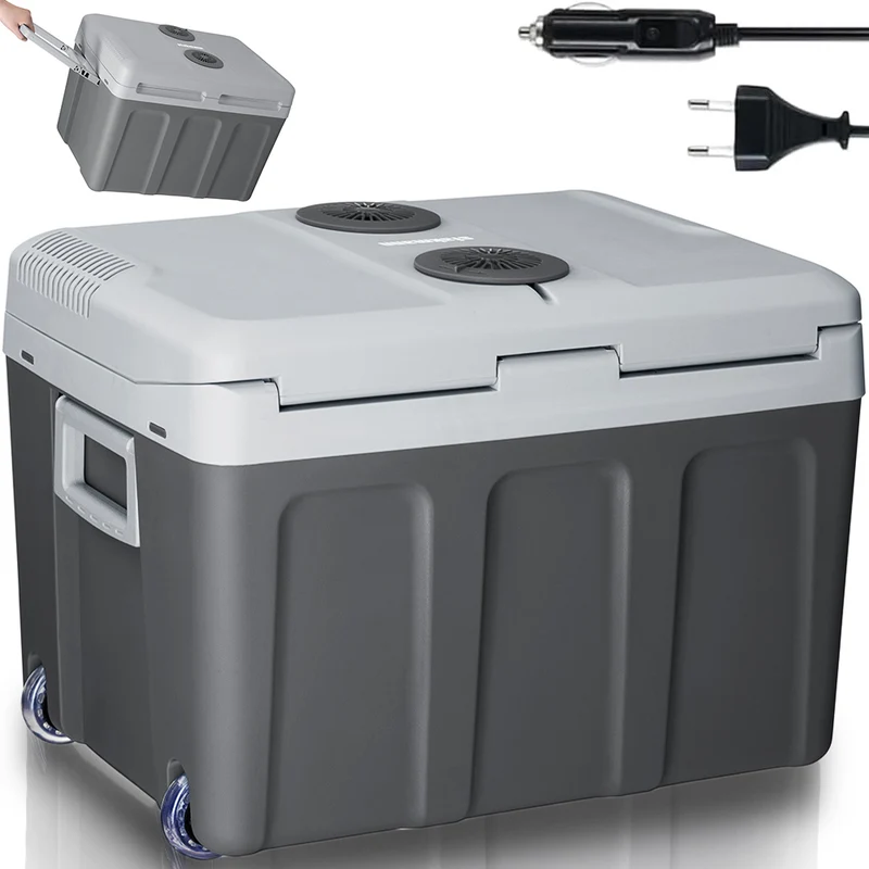 Frigorifero Elettrico Portatile 40L Caldo/Freddo Grigio Spina 230V e 12V Grigio