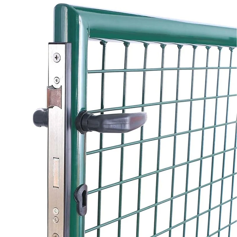 Cancello Pedonale Cancelletto Recinzione Giardino Acciaio 106x171 con Chiave