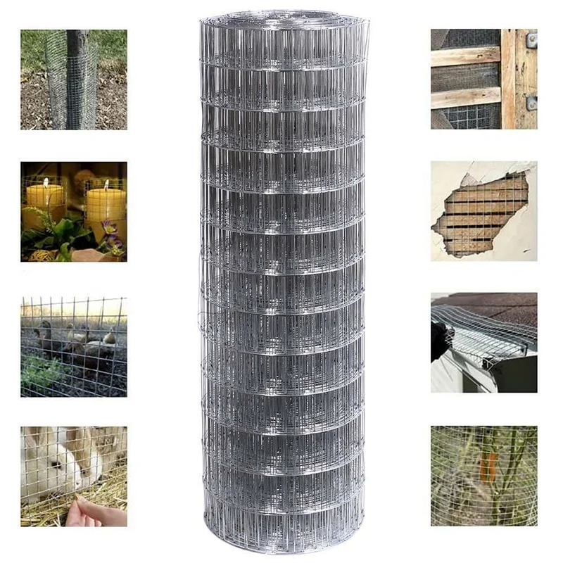 Rete Metallica Elettrosaldata 1 x 25 mt Maglia 50x75mm Zincata per Recinsione