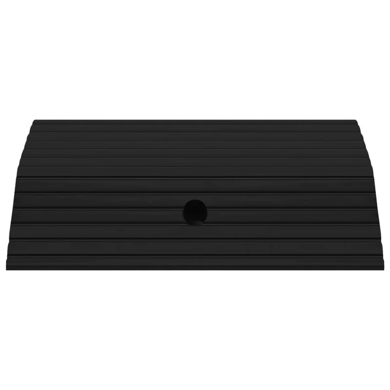 Rampe per Soglia a Ponte Nere in Gomma Superficie Antiscivolo 3pz 49x40x8 cm