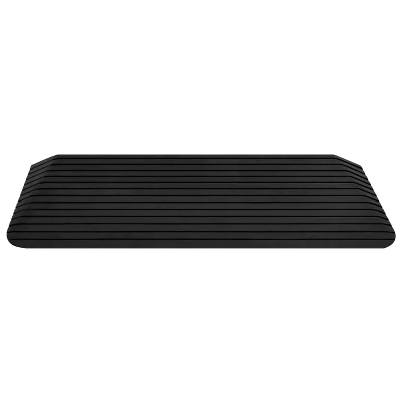 Rampe per Soglia Nero in Gomma in Gomma Robusta Antiscivolo 2 pz 110x41x5 cm
