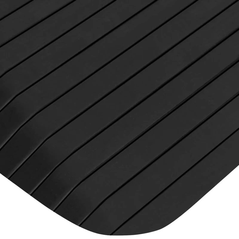 Rampa per Soglia in Gomma Nero Superficie Antiscivolo 110x32x3,8 cm