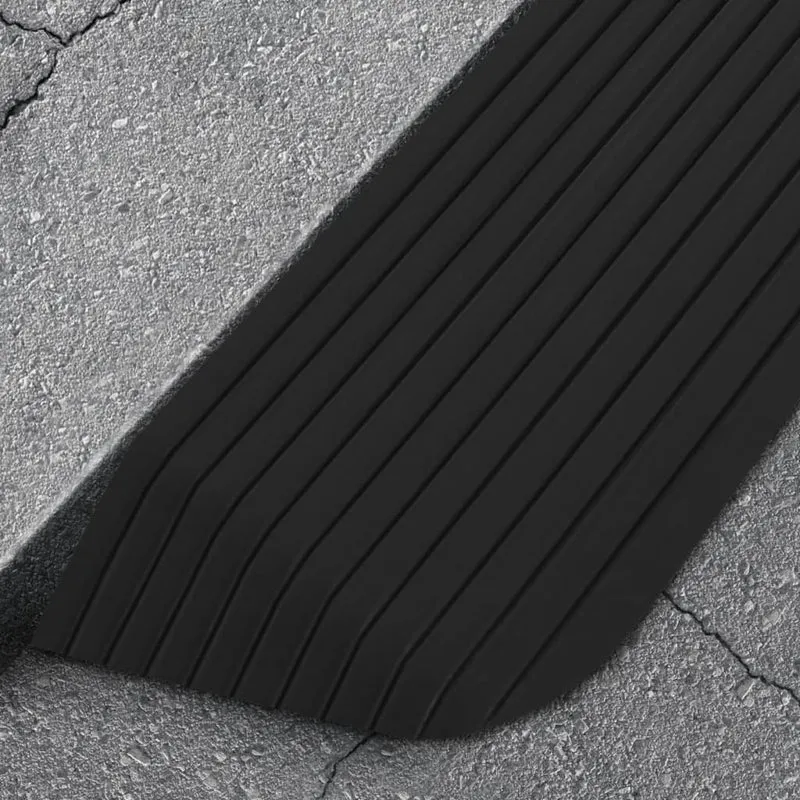 Rampa per Soglia in Gomma Nero Superficie Antiscivolo 110x32x3,8 cm