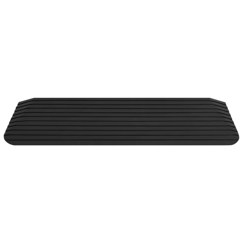 Rampa per Soglia in Gomma Nero Superficie Antiscivolo 110x32x3,8 cm