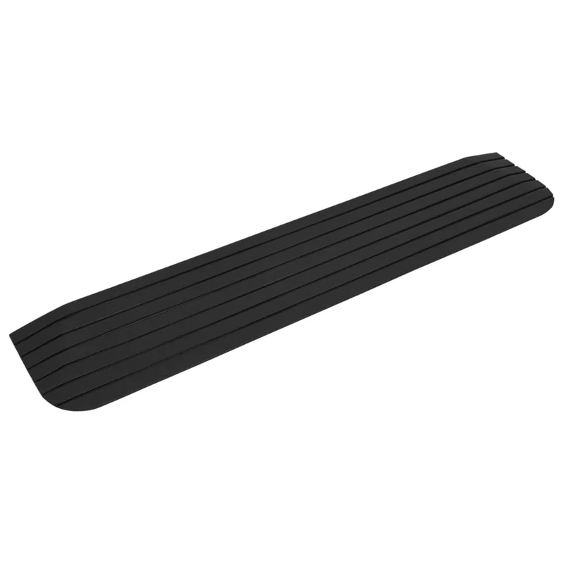 Rampa per Soglia in Gomma Nero Superfice Antiscivolo 110x21x2,5 cm