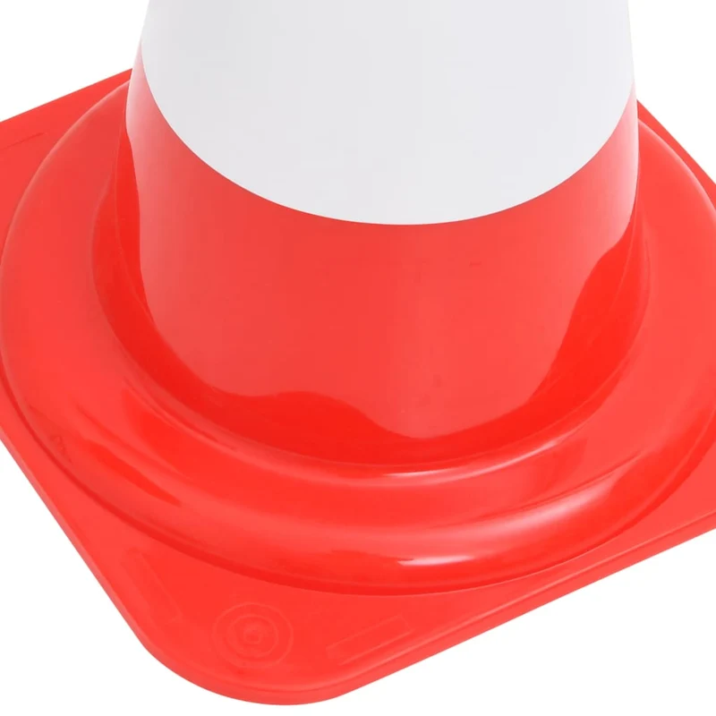 Set Coni Segnaletici Stradali Riflettenti 4 Pezzi Rosso Bianco 50cm per Esterno
