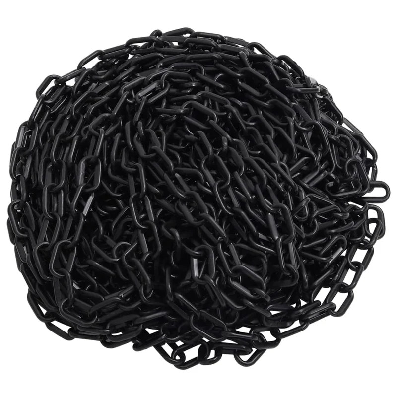 Catena Segnaletica Nera 30 m Diametro 4 mm in Plastica