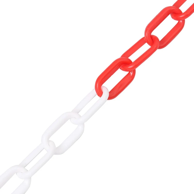 Catena Segnaletica Rossa e Bianca 100 m Diametro 6 mm in Plastica