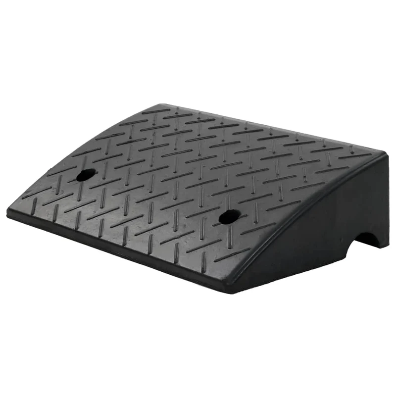 2 x Rampa per Cordolo in Gomma 50x32,5x14 cm Antiscivolo