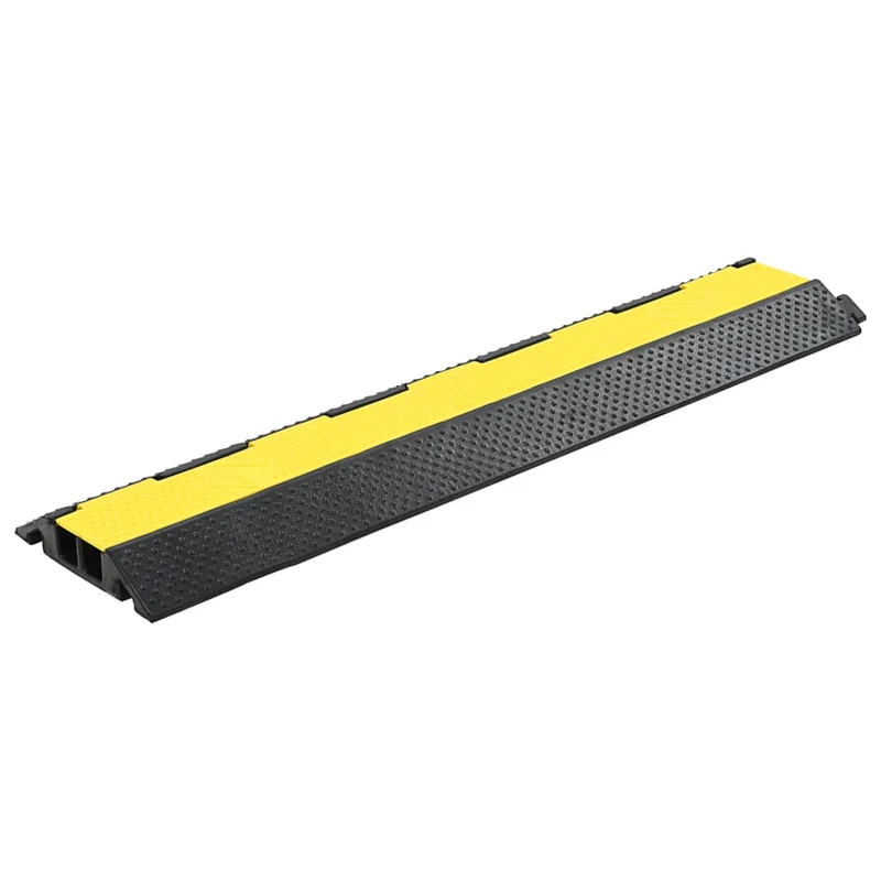 Dossi Passacavi Giallo e Nero 4 pz 2 Canali in Gomma Resistente 101,5 cm