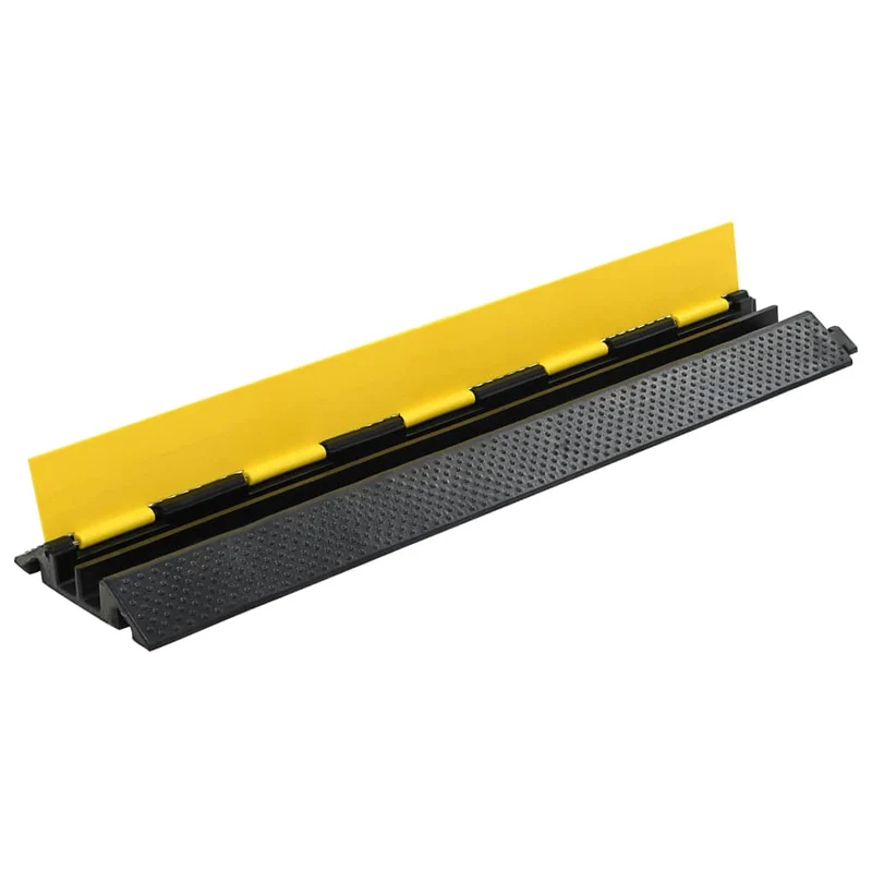 Dossi Passacavi Giallo e Nero 4 pz 2 Canali in Gomma Resistente 101,5 cm