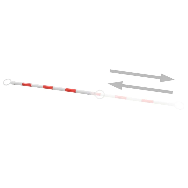 Barre Retrattili per Coni Stradali Strisce Rosse Riflettenti 2 pz ABS 116-197cm