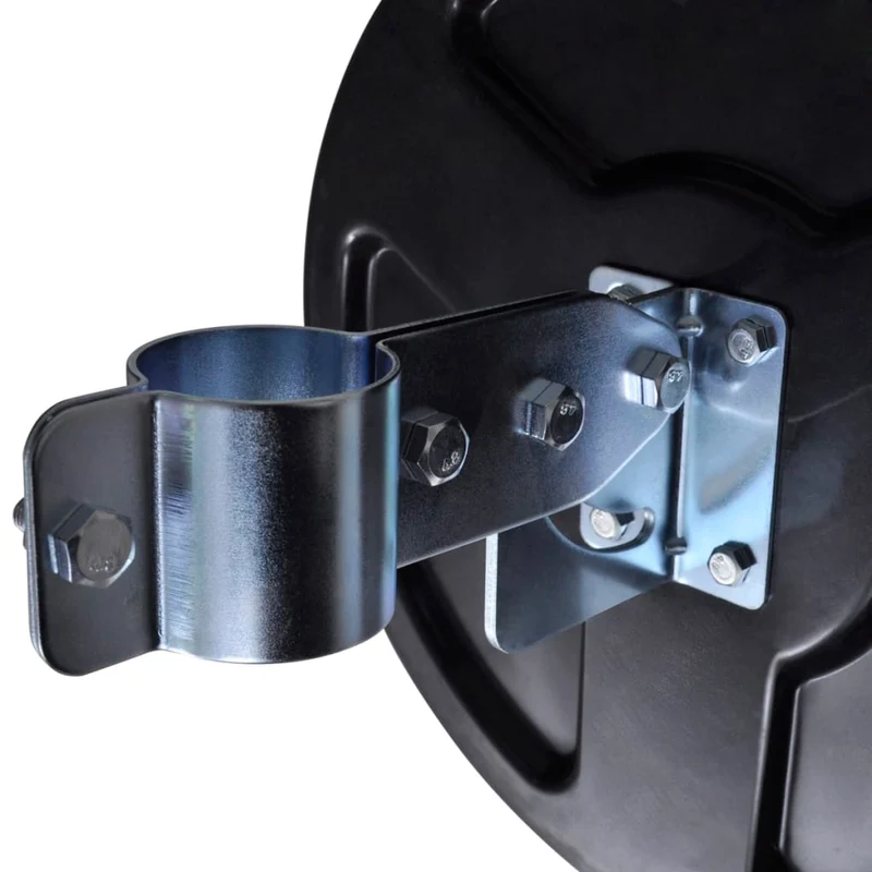 Specchio per Traffico Stradale Convesso Nero Plastica PC per Esterni 30 cm