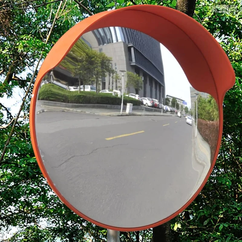 Specchio per Traffico Stradale Convesso Plastica PC Arancione 45 cm