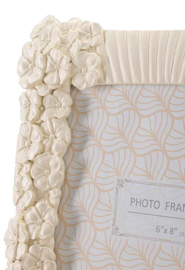 Cornice Cempak 22,8x2x28 cm in Resina e Vetro Crema
