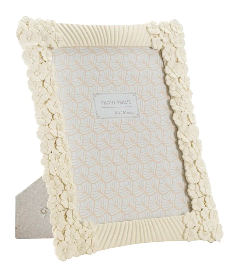 Cornice Cempalk 27,8x2x33 cm in Resina e Vetro Crema