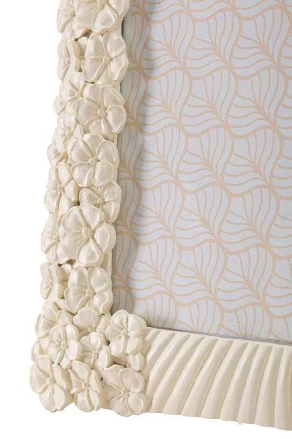 Cornice Cempalk 27,8x2x33 cm in Resina e Vetro Crema