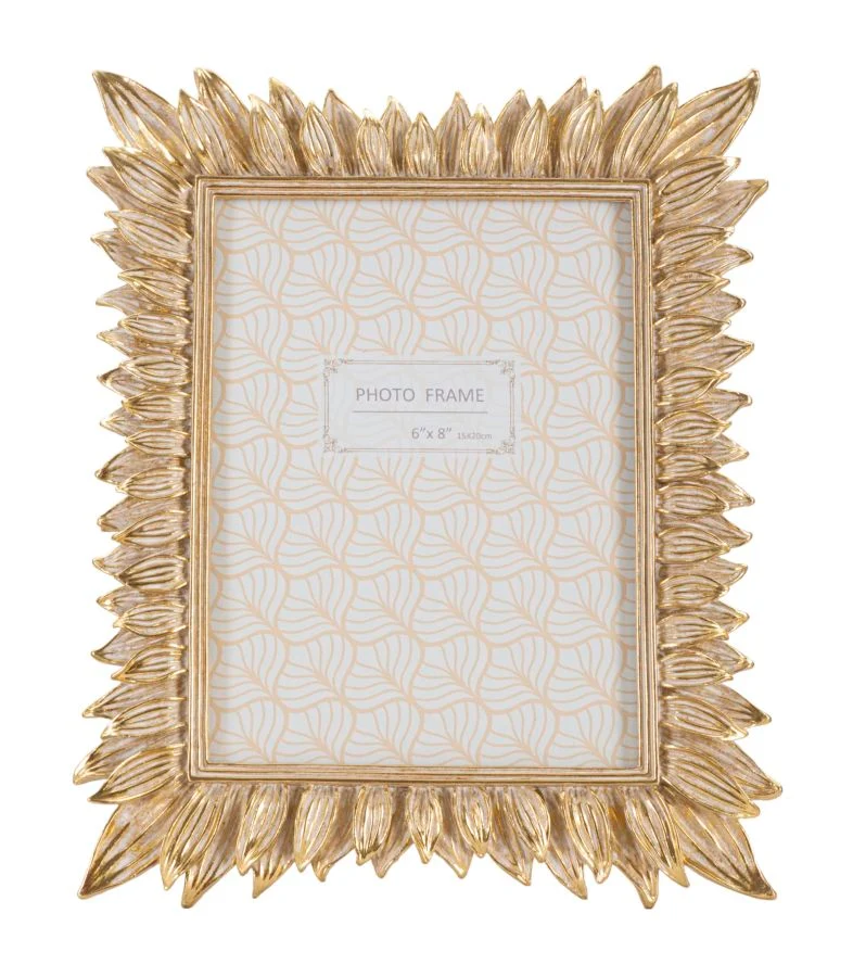 Cornice Molas 23x1,8x28 cm in Resina e Vetro Oro