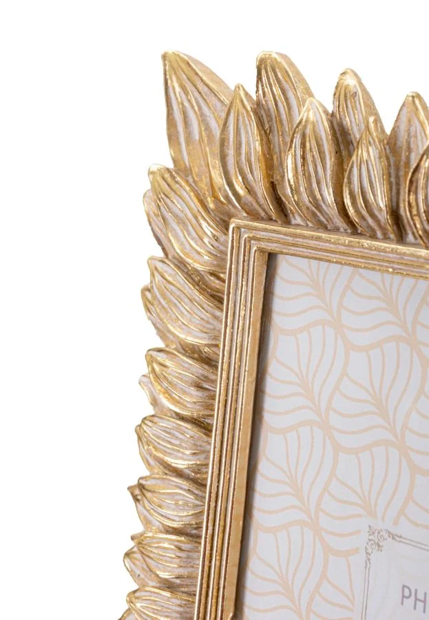 Cornice Molas 23x1,8x28 cm in Resina e Vetro Oro