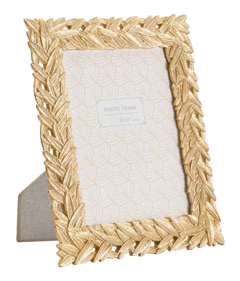 Cornice Solis 21,8x1,8x27 cm in Resina e Vetro Oro
