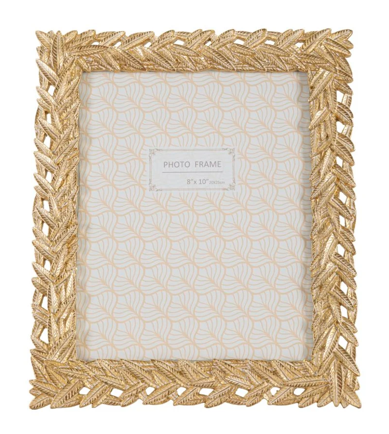 Cornice Solis 26,7x1,8x31,8 cm in Resina e Vetro Oro