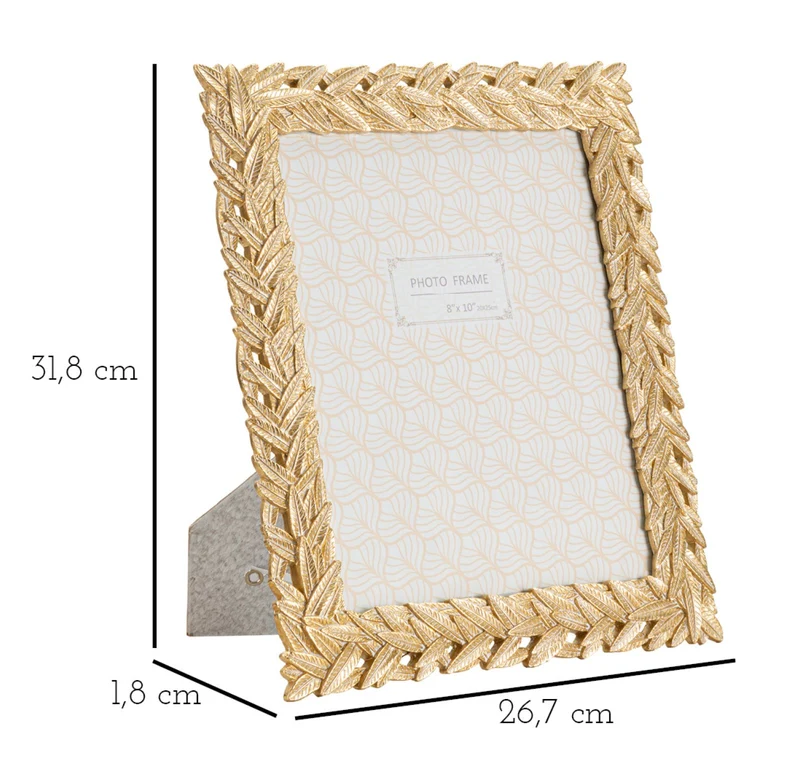 Cornice Solis 26,7x1,8x31,8 cm in Resina e Vetro Oro